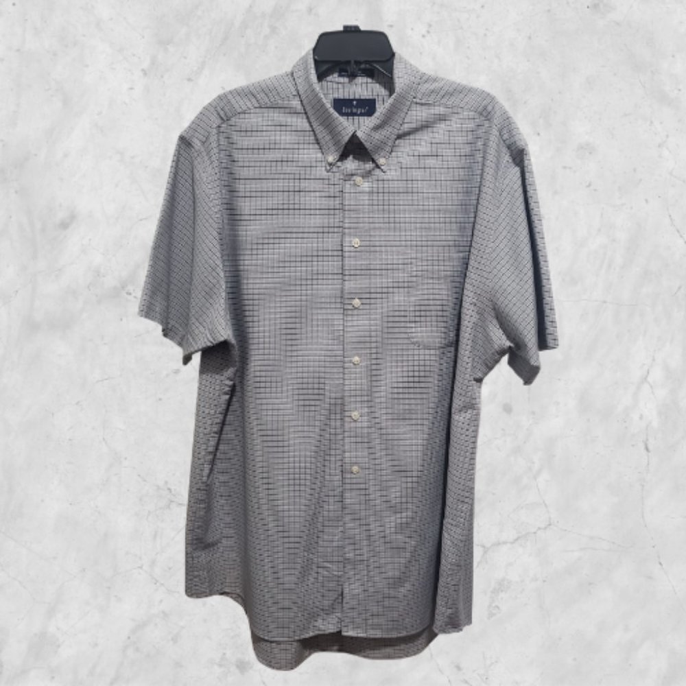 Barrington Men's Button-down Short Sleeve Shirt Size 18